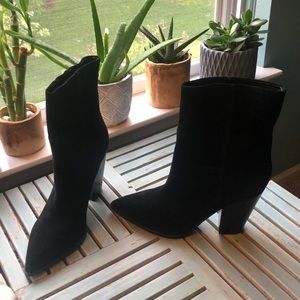 Black heeled ankle boots
